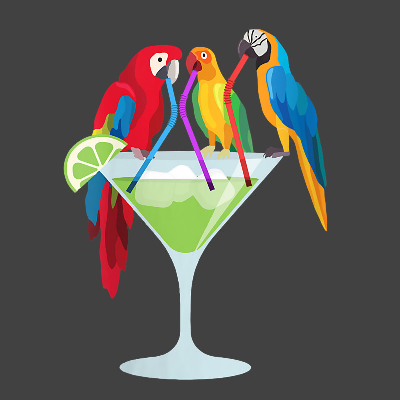 Womens Parrots Drinking Margarita Tropical Vacation Hawaiian Birds V N Vintage T-Shirt by mikidicosmo | Artistshot