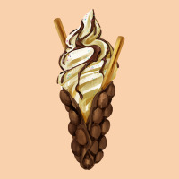 Bubble Waffle Ice Cream T  Shirt Egg Bubble Chocolate Waffle Vanilla I Cropped Hoodie | Artistshot