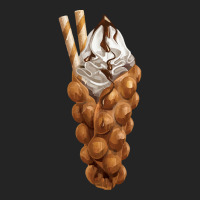 Bubble Waffle Ice Cream T  Shirt Egg Bubble Waffle Vanilla Ice Cream A 3/4 Sleeve Shirt | Artistshot