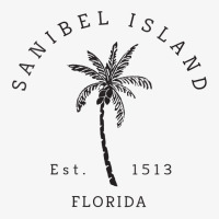 Womens Retro Cool Original Sanibel Island Florida Palm Tree Novelty V Ladies Fitted T-shirt | Artistshot