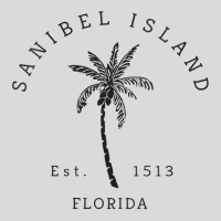 Womens Retro Cool Original Sanibel Island Florida Palm Tree Novelty V Women's Triblend Scoop T-shirt | Artistshot