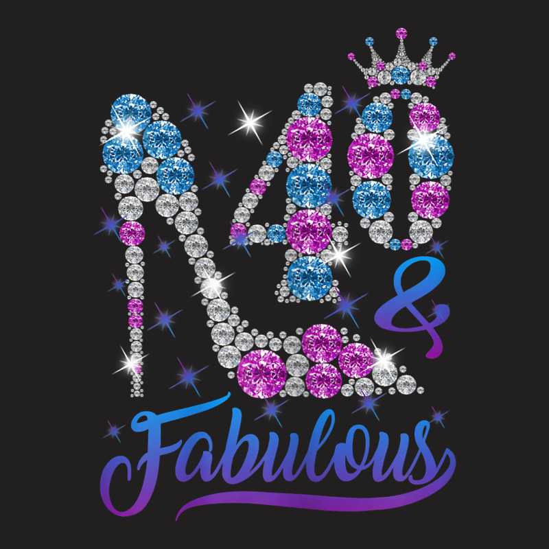 Womens 40 And Fabulous Stepping Into My 40th Birthday Gift Women's T S T-shirt | Artistshot