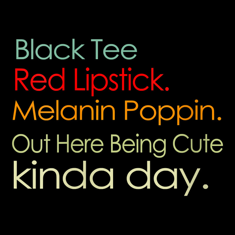 Womens Black Tee Red Lipstick Melanin Poppin Out Here Being Cute V Nec Unisex Jogger | Artistshot