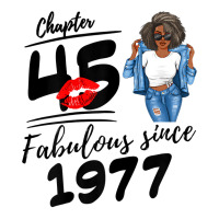 Womens Chapter 45 Fabulous Since 1977 Black Girl Birthday Queen T Shir V-neck Tee | Artistshot