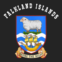 Womens Falkland Islands T Shirt Coat Of Arms Tee Flag Souvenir V Neck 3/4 Sleeve Shirt | Artistshot