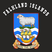 Womens Falkland Islands T Shirt Coat Of Arms Tee Flag Souvenir V Neck Ladies Fitted T-shirt | Artistshot