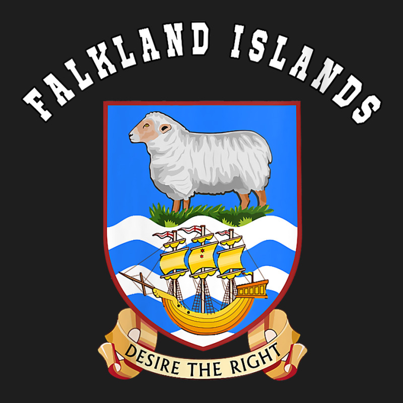 Womens Falkland Islands T Shirt Coat Of Arms Tee Flag Souvenir V Neck Classic T-shirt by malyahdepetris | Artistshot