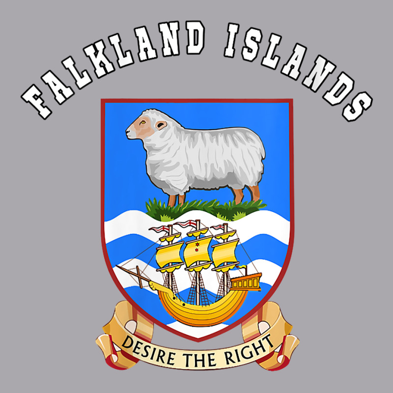 Womens Falkland Islands T Shirt Coat Of Arms Tee Flag Souvenir V Neck Youth 3/4 Sleeve by malyahdepetris | Artistshot