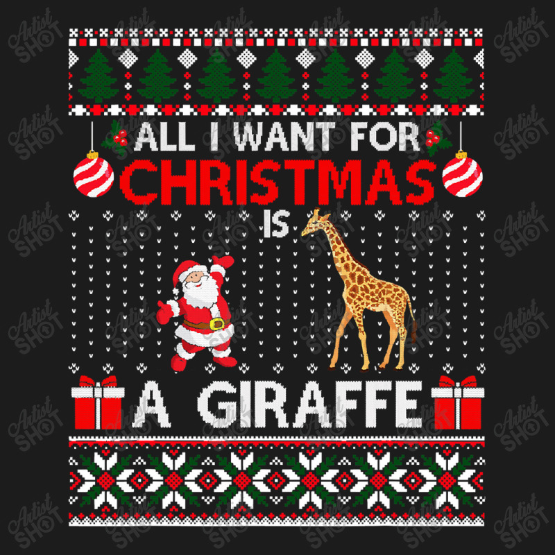 Peace I Want For Christmas Is A Giraffe Ugly Santa Elf Hoodie & Jogger ...