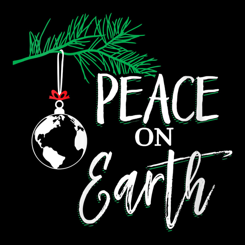 Womens Funny Christmas Tree Lights Ugly Sweater Peace On Earth V Neck Pocket T-shirt | Artistshot