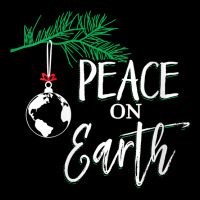 Womens Funny Christmas Tree Lights Ugly Sweater Peace On Earth V Neck Long Sleeve Shirts | Artistshot