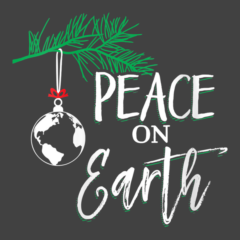 Womens Funny Christmas Tree Lights Ugly Sweater Peace On Earth V Neck Vintage T-shirt | Artistshot