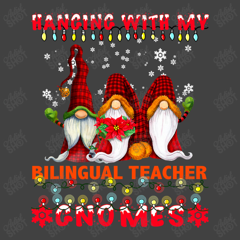 Teacher Hanging With My Bilingual Teacher Gnomes Ugly Xmas Matching Vintage T-Shirt by criticizematter | Artistshot