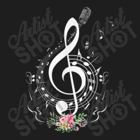 Teacher Cut Music Notes Clef Teacher Musical Notes And Flowers Classic T-shirt | Artistshot