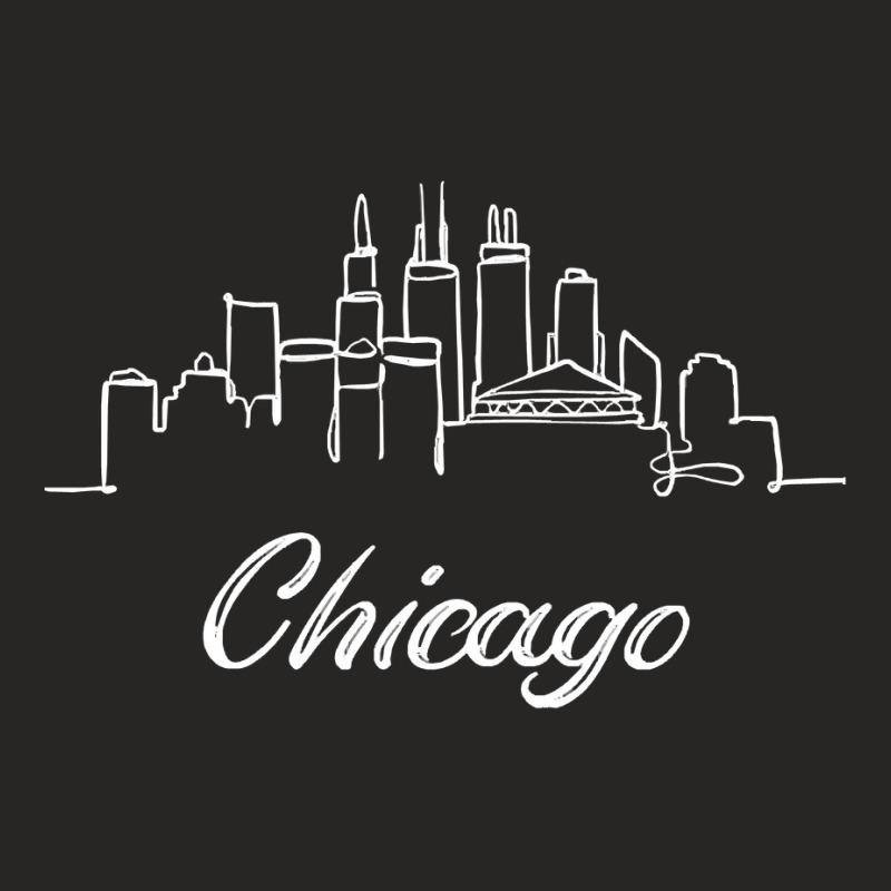 City Skyline T Shirtchicago City Skyline Oneline United States Outline Ladies Fitted T-Shirt by federico20955 | Artistshot