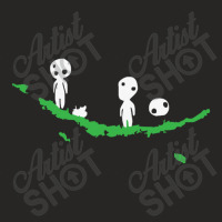 Kodama Princess Mononoke Japanese Tree Spirits Ladies Fitted T-shirt | Artistshot