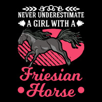 Friesian Horse T  Shirt Never Underestimate A Girl With Friesian Horse Youth Zipper Hoodie | Artistshot