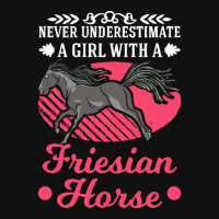 Friesian Horse T  Shirt Never Underestimate A Girl With Friesian Horse Baby Beanies | Artistshot