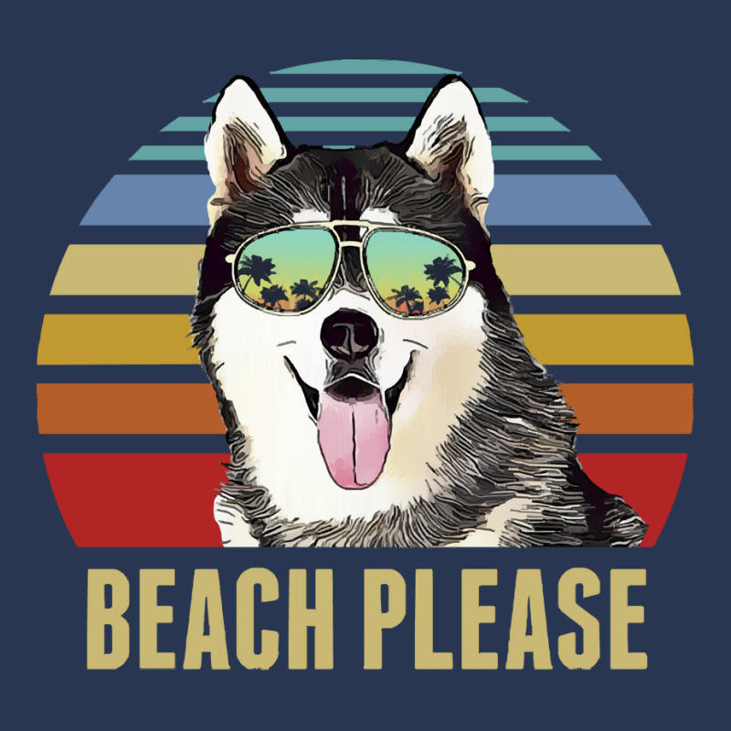 Siberian Husky Summer Beach Vibe T  Shirt Beach Please Siberian Husky Ladies Denim Jacket by quarreleducated | Artistshot