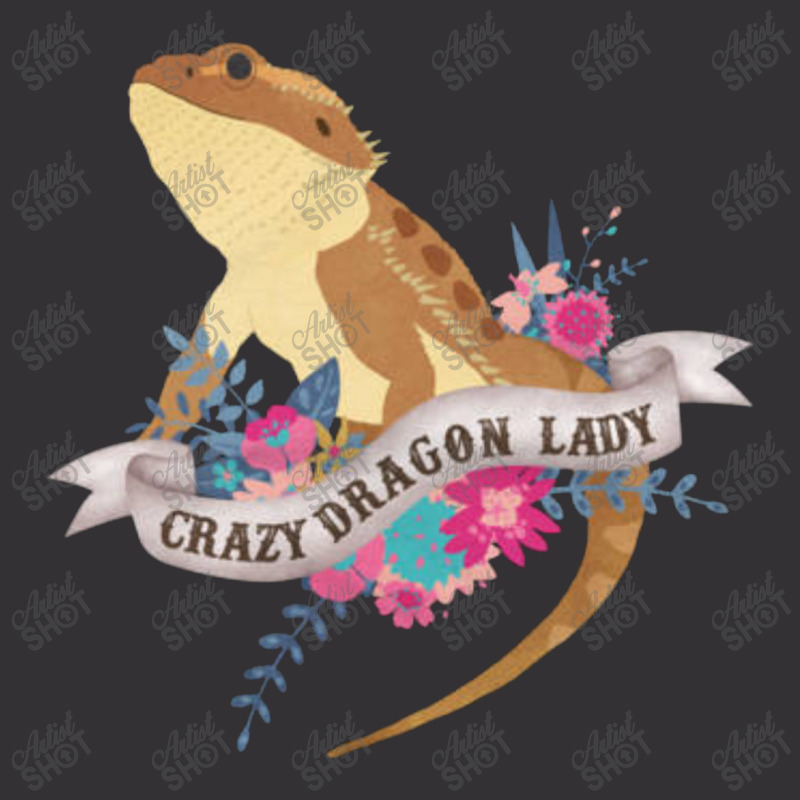 Crazy Dragon Lady Vintage Hoodie by gertrudiesamuels | Artistshot