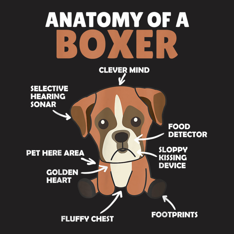 Anatomy Of A Boxer Cute Dogs Funny Dog Boxer T Shirt T-shirt | Artistshot