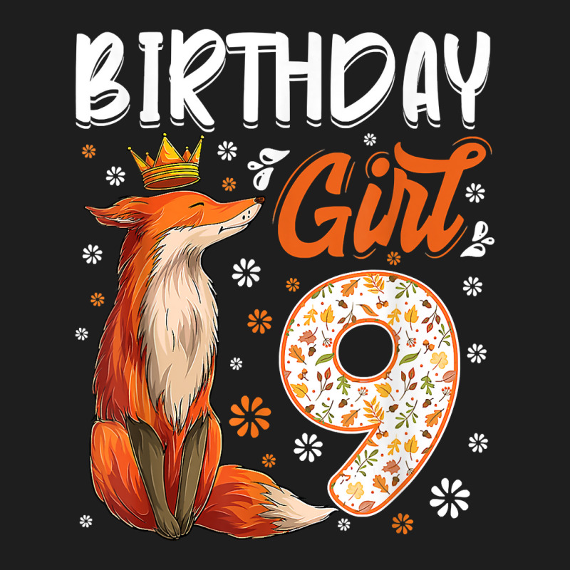 Fox Animal Lovers 9th Birthday Girl Fox B Day 9 Year Old T Shirt Classic T-shirt by sav.anzoey | Artistshot