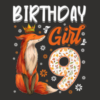 Fox Animal Lovers 9th Birthday Girl Fox B Day 9 Year Old T Shirt Champion Hoodie | Artistshot