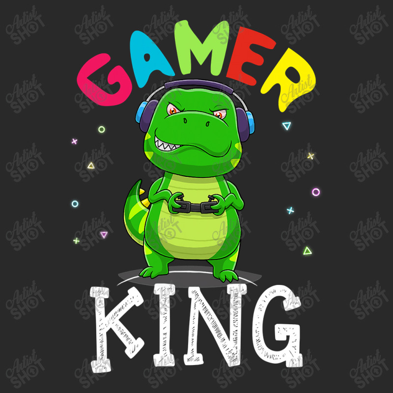 Thanksgiving Gamer King Trex Dinosaur Playing Video Games Kid Boys Gam Toddler T-shirt | Artistshot