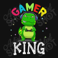 Thanksgiving Gamer King Trex Dinosaur Playing Video Games Kid Boys Gam Baby Beanies | Artistshot