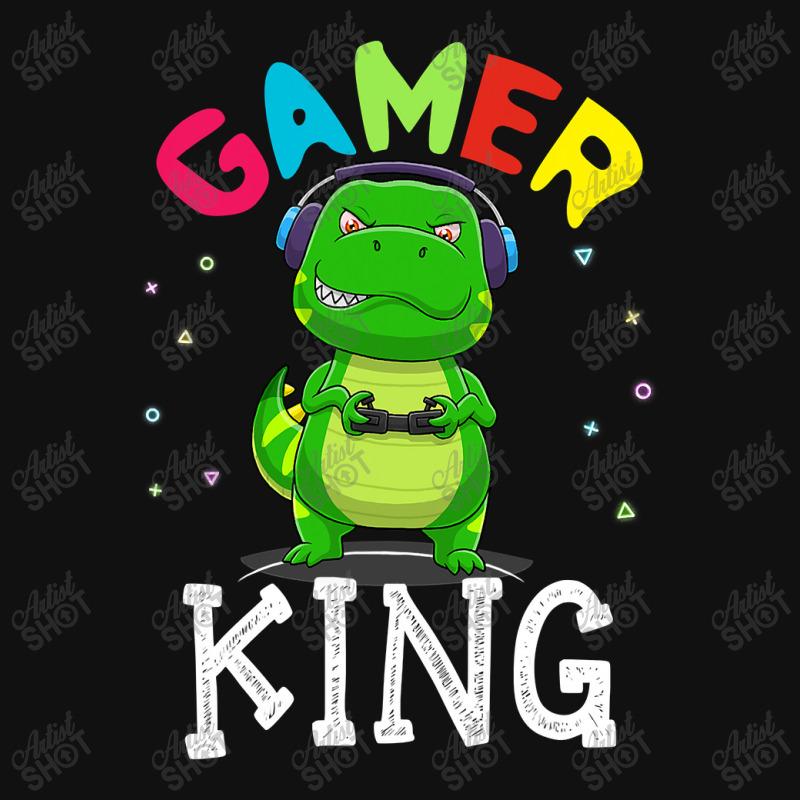 Thanksgiving Gamer King Trex Dinosaur Playing Video Games Kid Boys Gam Baby Beanies | Artistshot