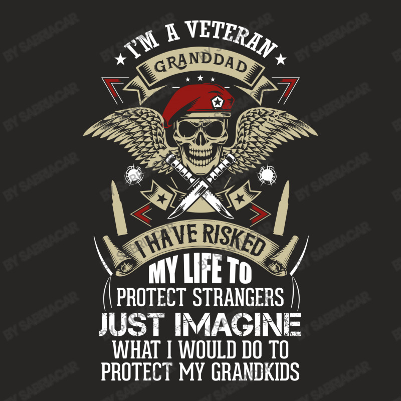 I'm A Veteran Granddad T Shirt Ladies Fitted T-Shirt by SabriAcar | Artistshot