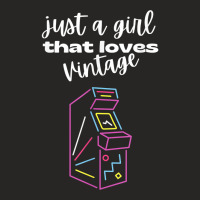 Just Girl That Loves Vintage Games With Retro Arcade Game T Shirt Ladies Fitted T-shirt | Artistshot