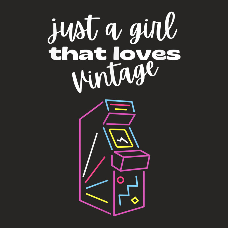 Just Girl That Loves Vintage Games With Retro Arcade Game T Shirt Ladies Fitted T-Shirt by haocovaccaj | Artistshot