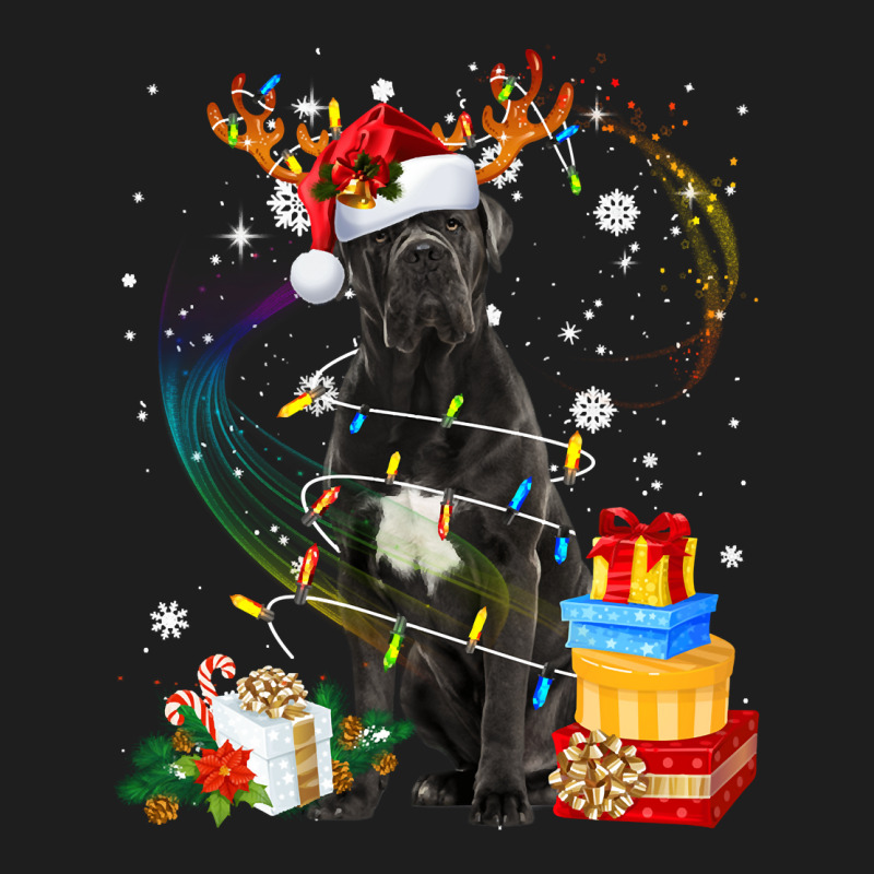 Cane Corso Dog Christmas Reindeer Santa Lights Dogs Xmas Pullover Hood Classic T-shirt | Artistshot