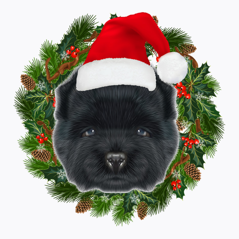 Chow Chow Dog In Santa Hat Merry Christmas Funny Dogs Xmas Sweatshirt T-shirt | Artistshot