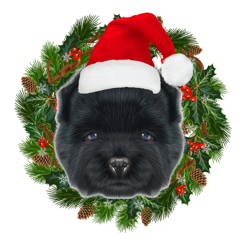 Chow Chow Dog In Santa Hat Merry Christmas Funny Dogs Xmas Sweatshirt Unisex Hoodie | Artistshot