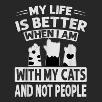 My Life Is Better When I Am With My Cats And Not People T Shirt Women's Pajamas Set | Artistshot