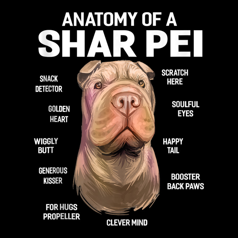 Dogs 365 Anatomy Of A Shar Pei Dog Funny Gift Tank Top Zipper Hoodie | Artistshot