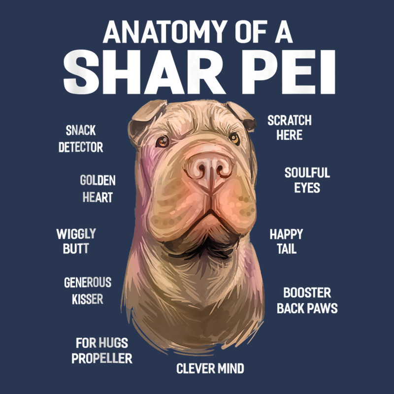 Dogs 365 Anatomy Of A Shar Pei Dog Funny Gift Tank Top Men Denim Jacket | Artistshot