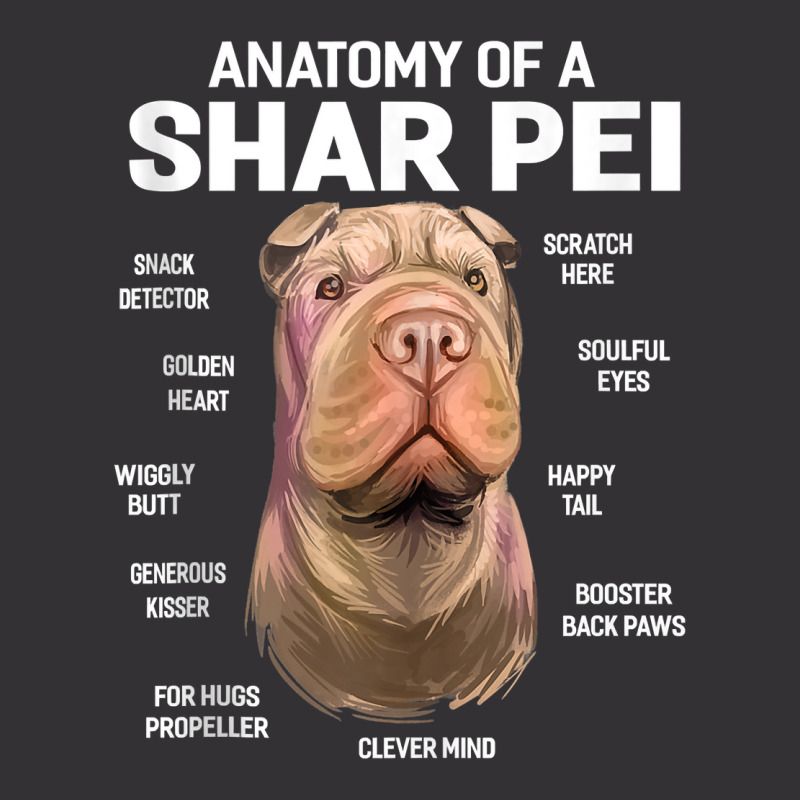 Dogs 365 Anatomy Of A Shar Pei Dog Funny Gift Tank Top Vintage Hoodie | Artistshot