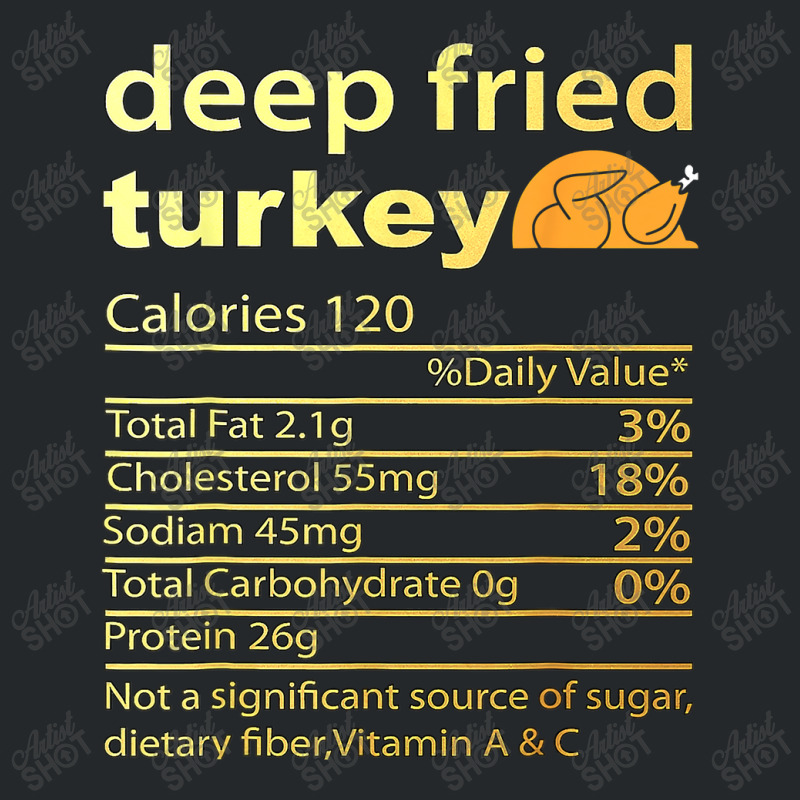 Thanksgiving Deep Fried Turkey Nutrition Food Facts Thanksgiving Costu Crewneck Sweatshirt | Artistshot