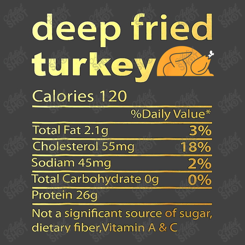 Thanksgiving Deep Fried Turkey Nutrition Food Facts Thanksgiving Costu Vintage T-shirt | Artistshot