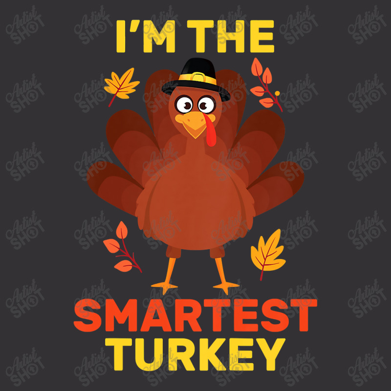 Thanksgiving Kids I'm The Smartest Turkey Family Matching Thanksgiving Vintage Hoodie And Short Set | Artistshot