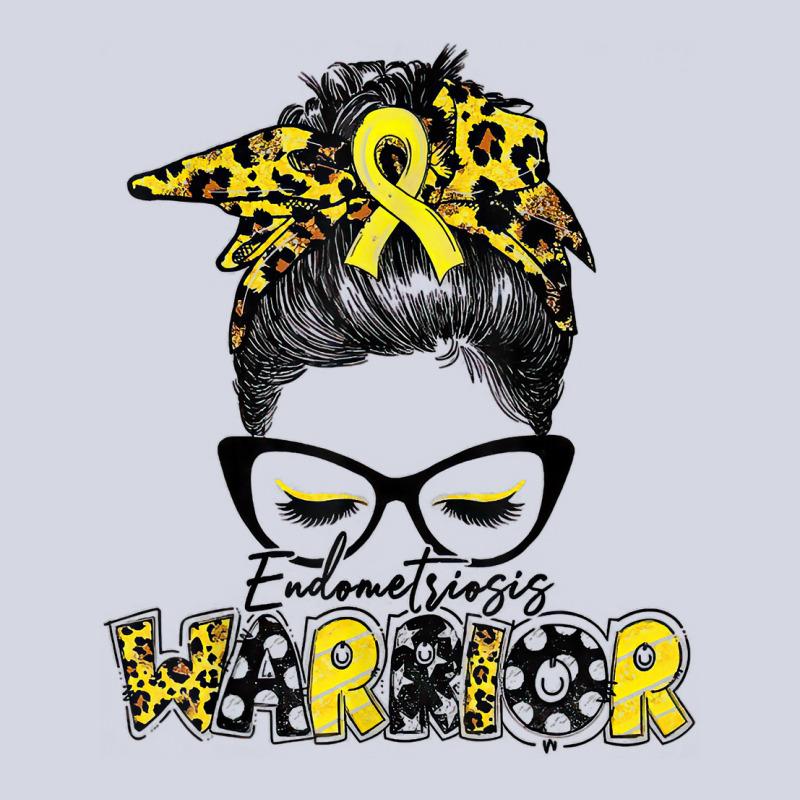 Womens Endometriosis Warrior Messy Bun Yellow Ribbon T Shirt Fleece Short | Artistshot