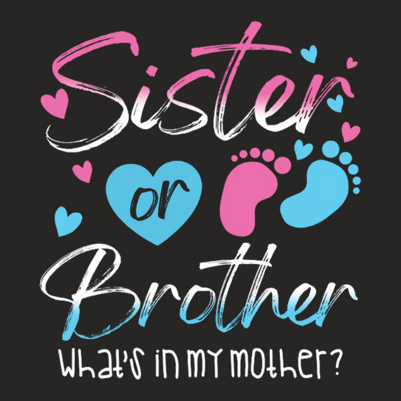 Sister Or Brother What's In My Mother For Dark Ladies Fitted T-Shirt by nbobatiga | Artistshot