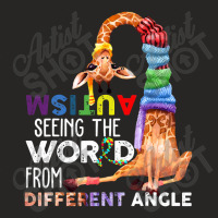 Autism Autistic Giraffe Autism Seeing The World From Different Angle Ladies Fitted T-shirt | Artistshot