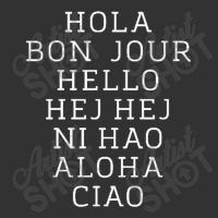 Hello 7 Languages Hola Bonjour Ni Hao Chinese French Italian Baby Bodysuit | Artistshot