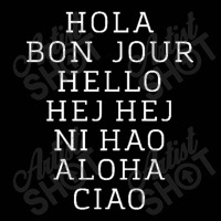 Hello 7 Languages Hola Bonjour Ni Hao Chinese French Italian Toddler 3/4 Sleeve Tee | Artistshot