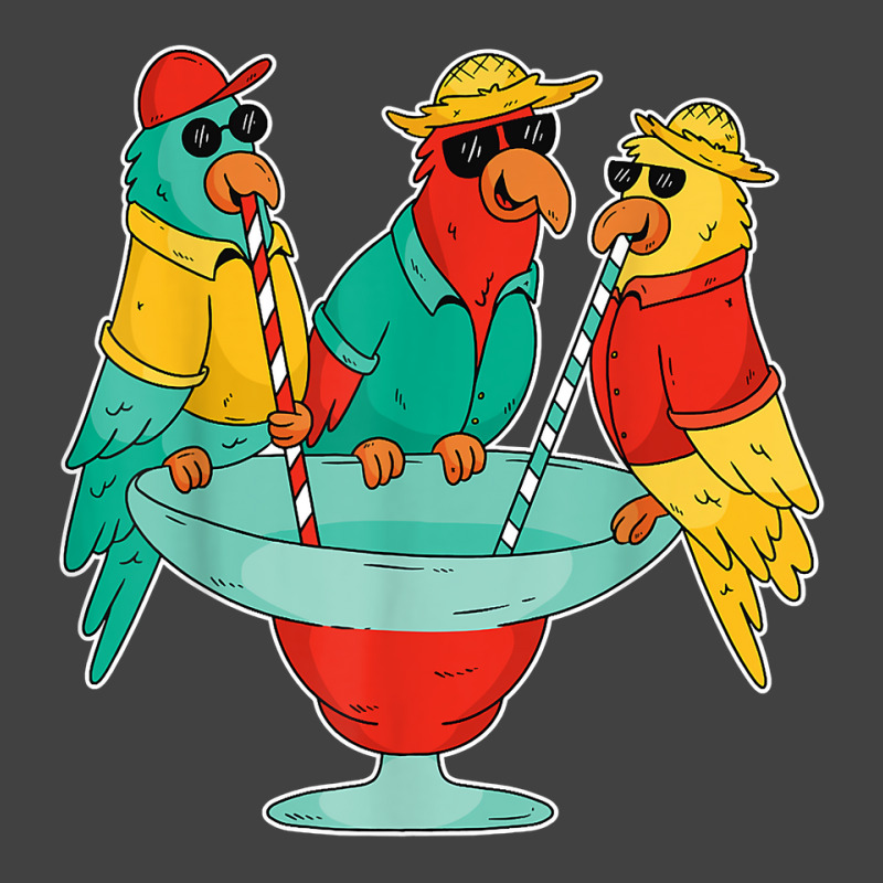 Funny Parrots Drinking Birds Hawaii Tropical Bird Lover Gift T Shirt Vintage T-Shirt by kadrienstang | Artistshot