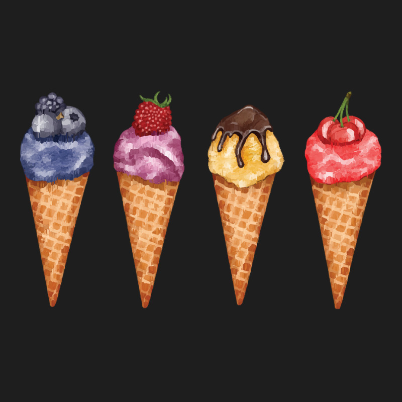 Assorted Ice Cream Cones T  Shirt Assorted Ice Cream Cones Set   Blueb Classic T-shirt by larkhorse | Artistshot